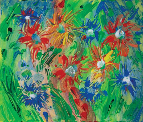 multicolored flowers impression by BBS Art